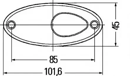 Sivuvalo keltainen LED 101.6x45, johto 0,5m ( 6501230004 ) - Hella/talmu/muut - 550 - 2