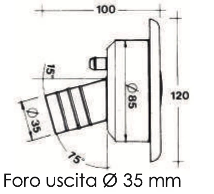 Vesisäiliön läpivienti valkoinen, 35 mm - MUUT VESIJÄRJESTELMÄN OSAT - 440 - 2