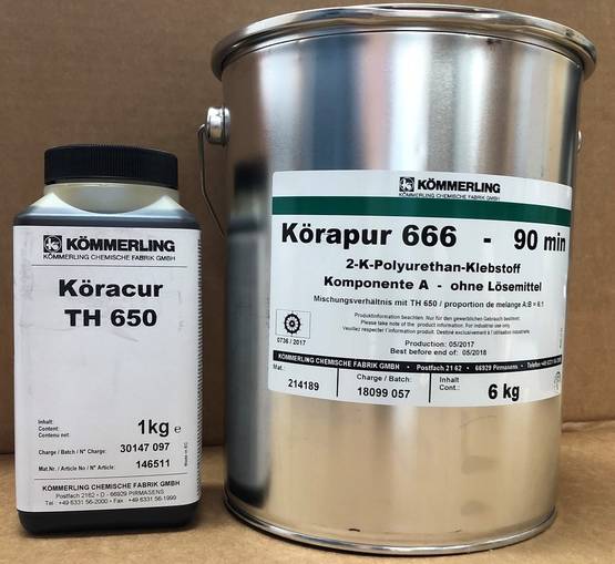 Peltiliima Körapur 666, 6kg+ Köracur 1kg 2-komponentti, liima+ kovetin - LIIMAT JA TIIVISTYSMASSAT - 9389 - 1