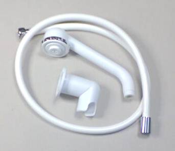 Suihkusarja Riva valkoinen/kromi suihkukahva, letku ja seinäkiinnike - HOBBY VARAOSAT - 5770 - 1