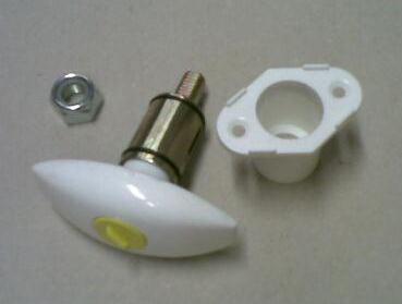 Vääntölukko Olive FF2 valkoinen ilman lukkopesää - Ovien ja luukkujen osat - 1480 - 1