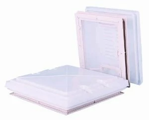 Kattoluukku 40x40 beige, hyttysverkko 24-56 mm paksuun kattoon, myymäläpakkaus - KATTOLUUKUT JA OSAT - 6970 - 1