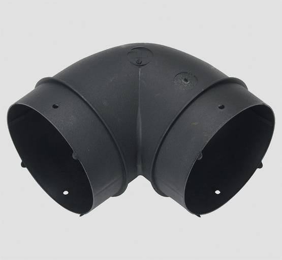 Truma kulmakappale 65/72 mm, musta BG - Ilmakeskuslämmityksen asennustarvikkeet - 14726 - 1