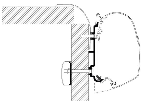 Thule kiinnityssarja Frankia adapter 3,5 m - Seinämarkiisien kiinnityssarjat - 13221 - 1