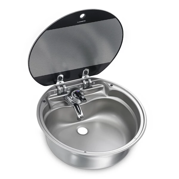 SNG 420, Round sink with glass lid, Ø 4 - Liedet uunit - 16011 - 1