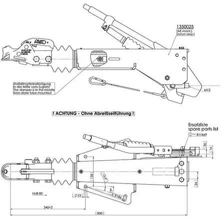 Työntöjarru 2,8 VB Sopii Dinolift vetopää 230 t ja 260xt - AL-KO - 1962 - 1