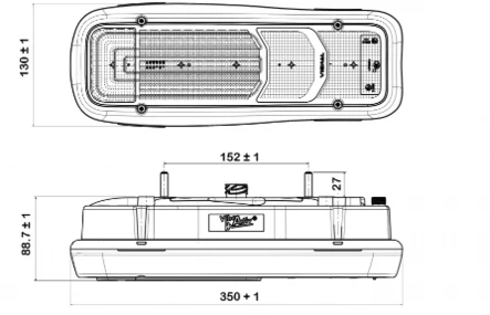 Takavalo Vignal oikea LC15 IVECO - Hella/Talmu + muut - 25222 - 2