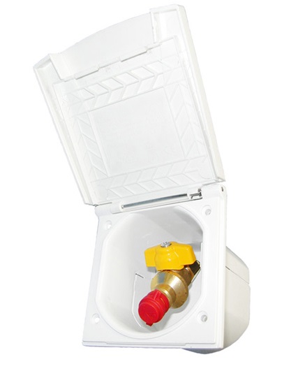 Kaasun ulosottorasia valkoinen Ulosottorasia valkoinen hanalla - Kaasujärjestelmän tarvikkeet - 16782 - 1