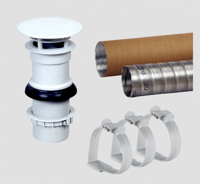 Truma kattoläpivientisarja S 3002/ S 3004, läpivienti, pakoputki, suojaputki - S-lämmittimien varaosat - 13992 - 1