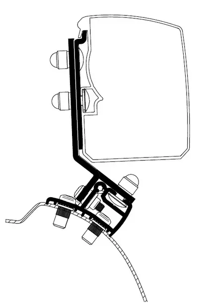 Thule kiinnityssarja 3200 PSA Minivan Minivan Fixed Rail, vasemmalta ajettava - Seinämarkiisien kiinnityssarjat - 12353 - 1