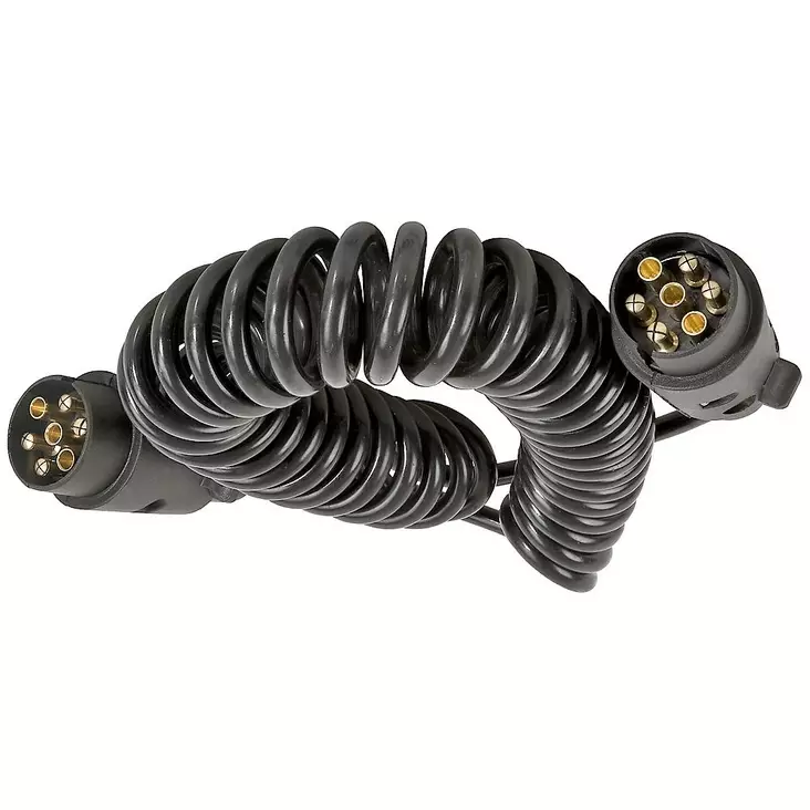 Jatkojohto spiraali 7-nap 1,75m Spiraali johto 1,75 muovi pistoke - Johtosarjat/Johdot - 10633 - 1