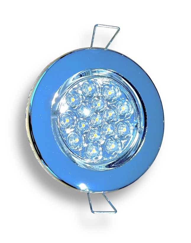 Kohdevalaisin upotettava 12V 16 LED Kromikehys, IDL60D032 - HOBBY VARAOSAT - 5883 - 1