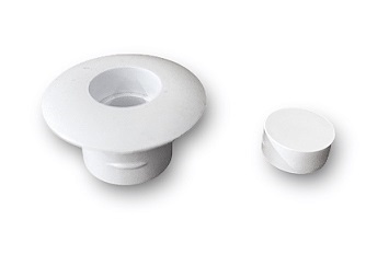 Sivulistan ja sivumuovin kiinnitys/peitenappi 12mm valkoinen, RAL-9003, 5026SW - HOBBY VARAOSAT - 6193 - 1