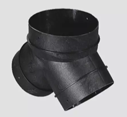 Truma Y-kappale 80 - 65/72 mm, musta - Ilmakeskuslämmityksen asennustarvikkeet - 14434 - 1