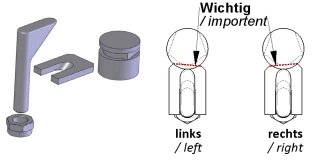 Säätöratas sarja Wap 234/235RS 230X40, 230X50 Oikea puoli - Bpw/Peitz/Wap/Ifor Williams - 25194 - 1