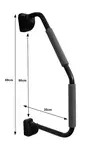 Milenco nousukahva Safety Hand Rail XL, ei lukittava, musta - Ovien ja luukkujen osat - 16834 - 3