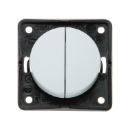 Berker katkaisin upotettava 2-osainen, harmaa - Sähkörasiat, pistokkeet - 654 - 1