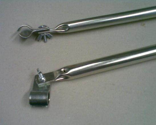 DWT vaakatanko 22x1 mm, teräs, 115-200 cm veranta/kattoputki, koura/koura - Telttojen lisäputket ja sarjat - 1364 - 1