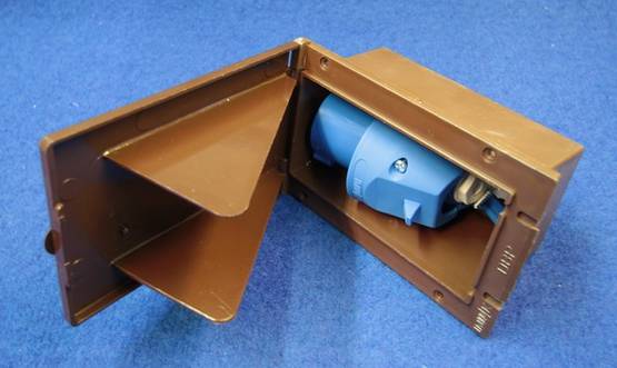 Sisäänottorasia 230V, ruskea, CEE PT Upotettava - Sähkörasiat, pistokkeet - 602 - 2