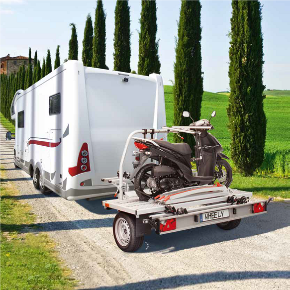 Wheely jarruton 750kg Peräkärry Moottoripyöräteline/Skootteriteline - Amc muut tuotteet - 16274 - 1