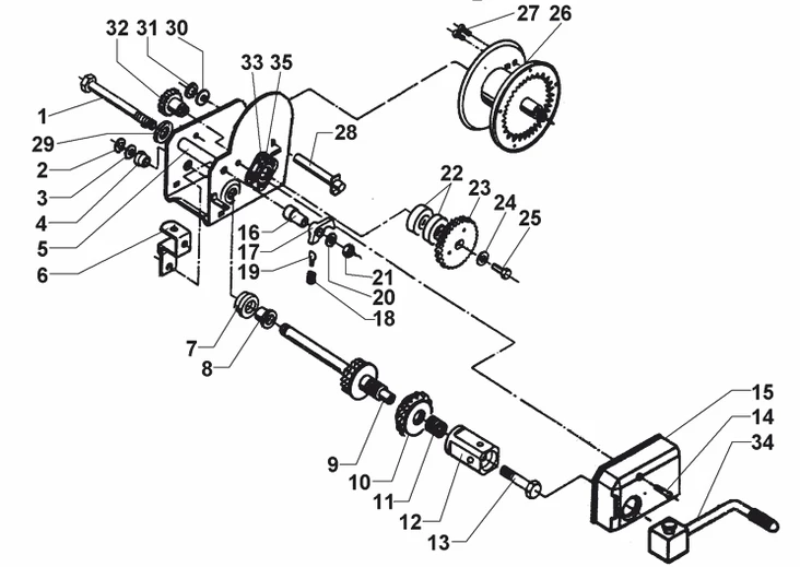 Lukkorengas akselille 352976 1201A Vinssin - Varaosat - 24204 - 1