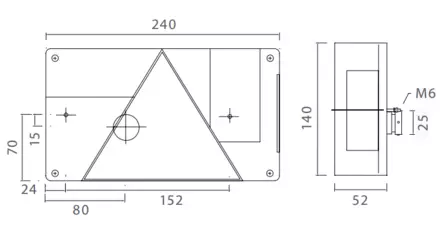 Aspöck multipoint 1 oikea läpivien 12v Aspöck multipoint 1 yhdistelmätakavalo - Aspöck - 11035 - 2
