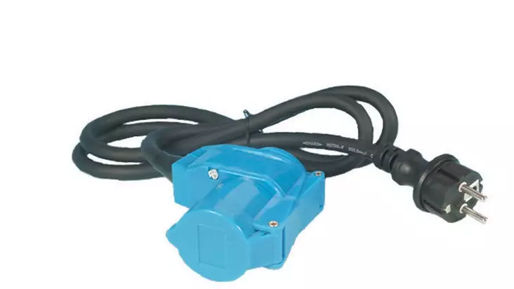 Liitäntäjohto 230V/rasia, 150cm, 3x2,5 Schuko/CEE/ Schuko rasia - Liitäntäjohdot, jatkojohdot - 8995 - 1