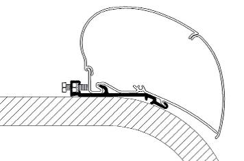 Thule kiinnityssarja Flat Adapter Set 3,50 m - Kattomarkiisien kiinnityssarjat - 10915 - 1