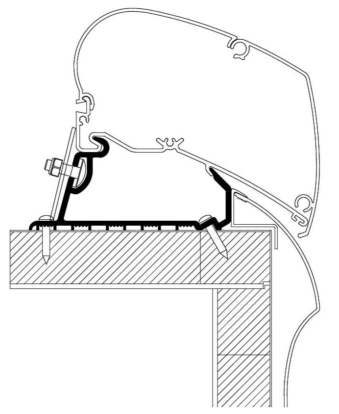 Thule kiinnityssarja Hobby 2015/Optima - Kattomarkiisien kiinnityssarjat - 8595 - 1