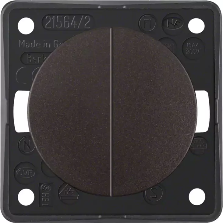 Berker katkaisin upotettava 2-osainen, ruskea - Sähkörasiat, pistokkeet - 23396 - 1