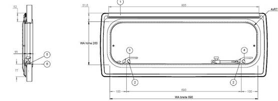 Ikkuna 890x260, ei salpoja ym. osia 04.28.638.90.61.92.500, Polyplastic - HOBBY VARAOSAT - 8742 - 1
