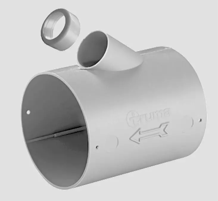 Truma jakokappale AT, harmaa, 65/72 mm - 22 mm - Ilmakeskuslämmityksen asennustarvikkeet - 14676 - 1