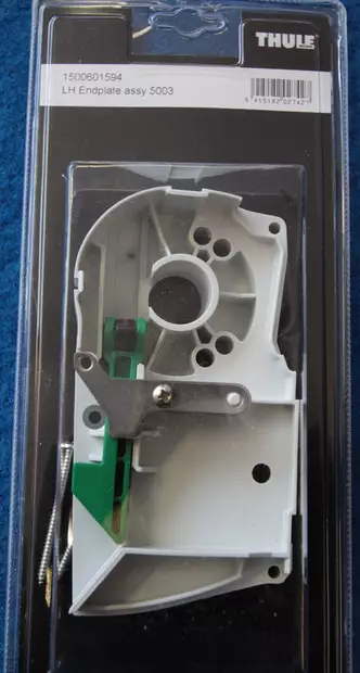 Thule päätylevy 5003 (vasen+lukitsin) - Markiisien varaosat Thule - 1127 - 2