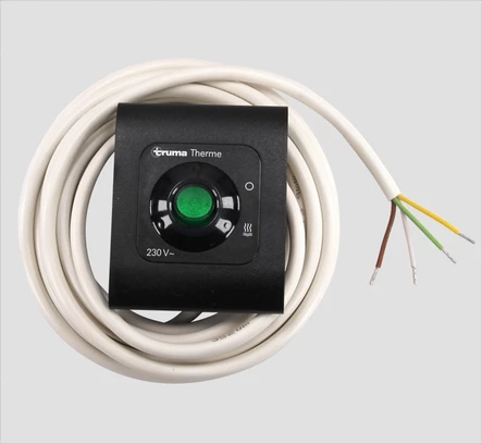Truma ohjauspaneeli Therme 05/2002-, musta, johto 8 m - ILMALÄMMITYS - 14517 - 1
