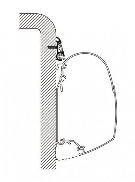 Thule uralista Caravan Rail Luxe 6,0 m, valkoinen - Markiisien lisävarusteita Thule - 12937 - 1