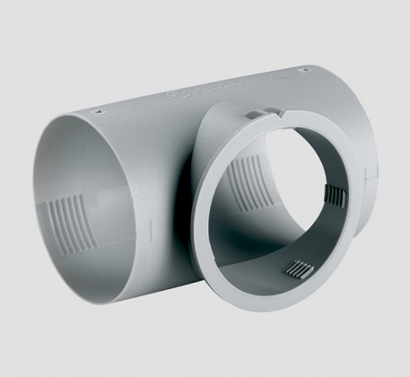 Truma päätesuuttimen T-jakokappale 65/72 mm LT - Ilmakeskuslämmityksen asennustarvikkeet - 13377 - 1