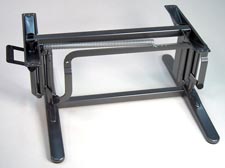 Laskeutuva pöydänjalka, kork. 655/300mm pituus 750mm, antrasiitinharmaa RAL 7016 - PÖYDÄNJALAT JA TARVIKKEET - 1498 - 1