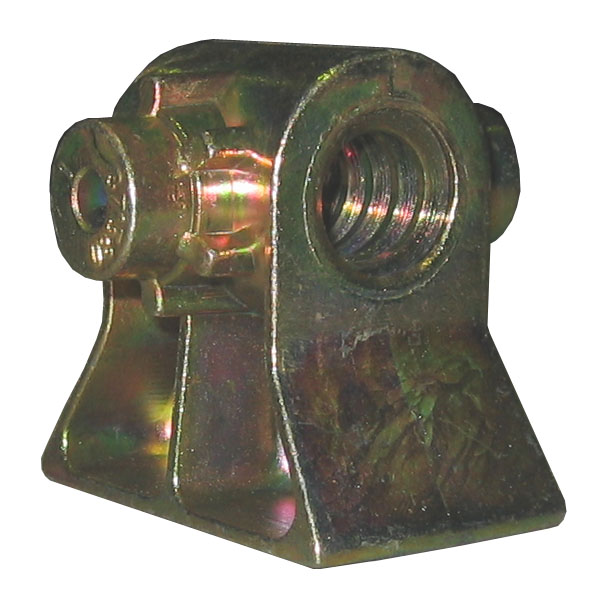 Nurkkatuen mutteri 16x4, 15mm korvat 16x4mm, kiinnityskorvat 15 mm - Veivit/mutterit - 2448 - 1