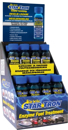 Star brite StarTron Diesel lisäaine 30ml, Myymäläteline ja 16 pulloa - CRC voitelu/Öljy/Pesuaineet - 12617 - 1