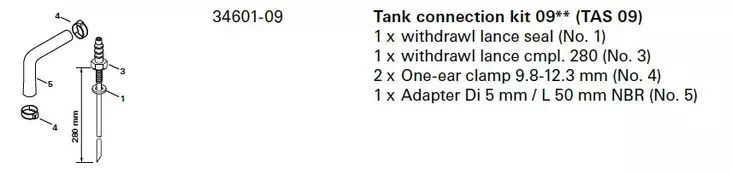 Truma liitossarja 09 polttoainesäiliöön, Combi D -F- - Lämmityslaitteiden asennustarvikkeet - 24038 - 1