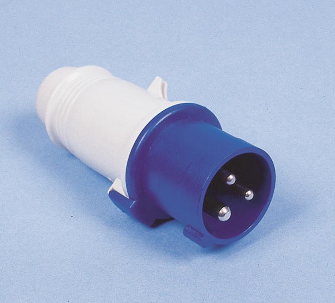 Pistoke 230V CEE, 3-napainen, uros - Sähkörasiat, pistokkeet - 599 - 1