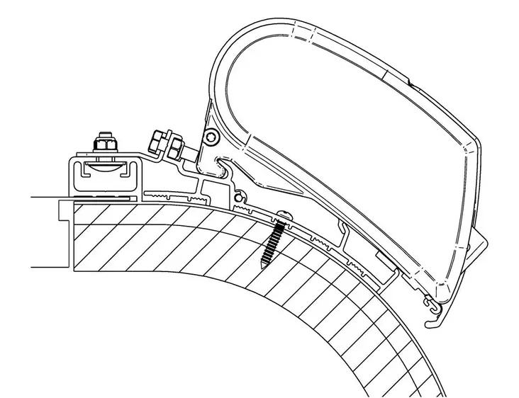 Thule kiinnityssarja Rapido Distinction 4,5 m - Kattomarkiisien kiinnityssarjat - 9859 - 1