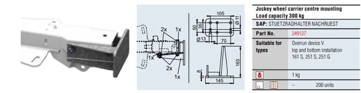 Kiinnikerauta 1,6s, 251s, 251g AL-KO vetopäähän - AL-KO - 25079 - 1