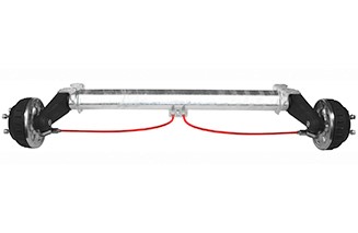 Akseli AL-KO 1500kg jarrullinen 2051 AL-KO traileriakseli 1500kg jarrut 2051 - AL-KO ja bpw - 10688 - 1